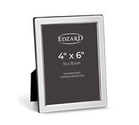 Edzard photo frame Salerno, silver plated, tarnish protected, for photo 4 x 6 in