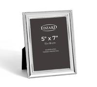 Edzard Photo Frame Matera, 5x7 inch (13x18 cm), Silver Plated Picture Frame, Tarnish Protected