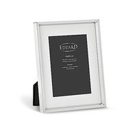 Edzard Silver Plated Photo Frame 6"x8" (15x20 cm) Perugia, Non-Tarnishing, High Gloss Finish, Real Glass Front & Premium Velvet Back, Portrait or Landscape Display - Elegant Wedding Gift