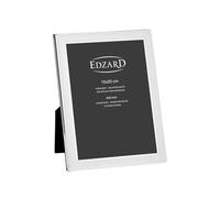 Edzard Silver Plated Photo Frame 6"x8" (15x20 cm) Silver, Non-Tarnishing, High Gloss Finish, Real Glass Front & Premium Velvet Back, Portrait or Landscape Display - Elegant Wedding Gift