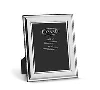 Edzard Silver Plated Photo Frame 6"x8" (15x20 cm) Sunset, Non-Tarnishing, High Gloss Finish, Real Glass Front & Premium Velvet Back, Portrait or Landscape Display - Elegant Wedding Gift