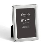 EDZARD Silver Plated Photo Frame Anzio 7"x5" (13x18 cm) Non-Tarnishing
