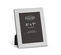 EDZARD Silver Plated Photo Frame Cagliari 7"x5" (13x18 cm) Non-Tarnishing