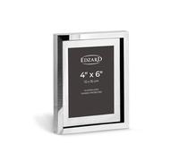 EDZARD Silver Plated Photo Frame Caserta 6"x4" with Mount, Non-Tarnishing