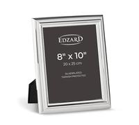 EDZARD Silver Plated Photo Frame Florence 10"x8" (20x25 cm) Non-Tarnishing