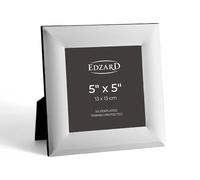 EDZARD Silver Plated Photo Frame Gela 5"x5" (13x13 cm) Non-Tarnishing