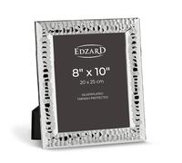 Edzard Photo Frame Gubbio, 8x10 inch (20x25 cm), Silver Plated Picture Frame, Tarnish Protected
