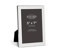 Edzard Photo Frame Nardo, 5x7 inch (13x18 cm), Silver Plated Picture Frame, Tarnish Protected