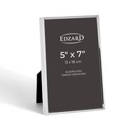 EDZARD Silver Plated Photo Frame Otto 7"x5" (13x18 cm) Non-Tarnishing