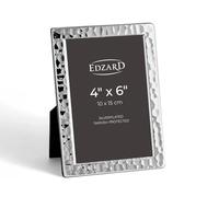 EDZARD Silver Plated Photo Frame Pavia 6"x4" (10x15 cm) Non-Tarnishing