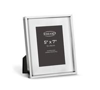 EDZARD Silver Plated Photo Frame Perugia 7"x5" with Mount, Non-Tarnishing