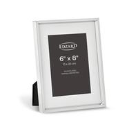 EDZARD Silver Plated Photo Frame Perugia 8"x6" with Mount, Non-Tarnishing