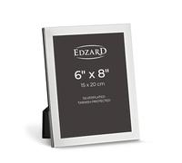 EDZARD Silver Plated Photo Frame Prato 8"x6" (15x20 cm) Non-Tarnishing