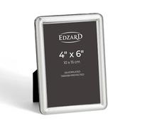 EDZARD Silver Plated Photo Frame Ravenna 6"x4" (10x15 cm) Non-Tarnishing