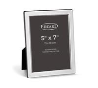 EDZARD Silver Plated Photo Frame Salerno 7"x5" (13x18 cm) Non-Tarnishing