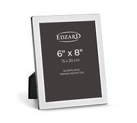 Edzard Photo Frame Salerno, 6x8 inch (15x20 cm), Silver Plated Picture Frame, Tarnish Protected