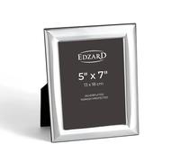 EDZARD Silver Plated Photo Frame Serino 7"x5" (13x18 cm) Non-Tarnishing