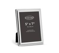 EDZARD Silver Plated Photo Frame Terni 7"x5" (13x18 cm) Non-Tarnishing