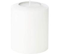 EDZARD Tealight Holder Tealight candle permanent candle Cornelius Pine, height 4.7 in, diameter 4 in, suitable for maxi tea lights, heat resistant up to 90°C