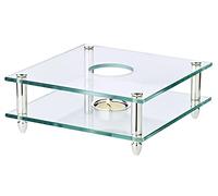 EDZARD teapot warmer Carmen 7,5 x 7,5 in, height 2,8 in, silver plated, 1 flame