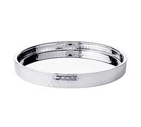 Edzard Tray Alaska Round, High-Gloss Polished Hammered Stainless Steel, Serving Tray, Decorative Tray (Ø 32 cm)