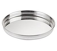EDZARD tray Delphi (ø 12") round, silver-plated, tarnish-protected - Serving tray, silver tray, gallery tray