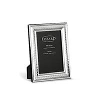 EDZARD Urbino Photo Frame for 10 x 15 cm, Elegant, Silver Tarnish Resistant, Velvet Backing, 2 Hanging Hooks for Free Standing and Hanging
