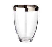 EDZARD Vase Charlotte made of platinum glass, height 7,9 in, diameter 5,9 in