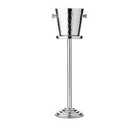 EDZARD Wine Cooler Capri with Stand (H 83 cm, Ø 22 cm), Double-Walled Stainless Steel, Patterned, with Handles, for 1 Bottle - Champagne Bucket, freestanding Chiller, Drinks Cooler, bar Accessory