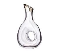 EDZARD Wine Decanter Gordon (H 30 cm, 1.2 L), Crystal Glass | mouth blown with platinum rim, carafe for red wine, decanting vessel, table decoration, gift idea