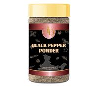 EDZZEL Dried Black Pepper Powder for Cooking and Seasoning, Ground Black Pepper for Soups, Sauces, Marinades, Vegetables and Everyday Recipes