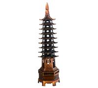 EDZZEL Education Tower Feng Shui Pagoda Tower - 9-Tier Chinese Temple Statue for Home Decor, Prosperity (Copper)