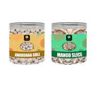 EDZZEL Natural Anardana Goli and Mango Slice 3.52 OZ (100 gm) | Pack of 2 Combo