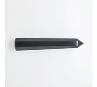 EDZZEL Natural Black Onyx Gemstone Crystal Wands Point 6 Faceted Tower Hexagonal Decor Stones 2 inches - 1 Pcs
