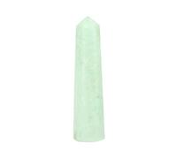 EDZZEL Natural Light Green Aventurine Gemstone Wands Point 6 Faceted Tower Hexagonal Decor Stone 2 inches - 1 Pcs