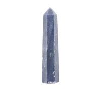 EDZZEL Natural Lolite Gemstone Wands Point 6 Faceted Tower Hexagonal Decor Stone 2 inches - 1 Pcs