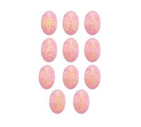EDZZEL Rose Quartz Engraved K-ARUNA Oval Reiki Symbol Crystal Stones 11 PCS (1 Set)