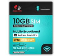 EE 10GB Data SIM + 100 monthly UK SMS - Uncapped 5G Speeds - Preloaded every month Until 8th MARCH 2027 - Plug & Play for Business Broadband, Routers & Phones