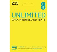 EE £35 Unlimited Data, Calls and Texts Pay As You Go Sim Card