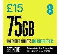 EE Extra Data 75GB Pay As You Go SIM Card