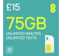 EE Pay As You Go 75GB SIM Card