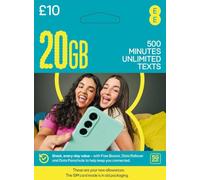 EE Pay As You Go SIM Card, 20GB Data, 500 Minutes, Unlimited Texts, 30 Days Plan, NO CONTRACT