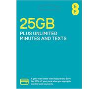 EE Pay As You Go SIM Card, 25GB Data, Unlimited Minutes, Unlimited Texts, 30 Days Plan, NO CONTRACT