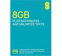 EE Pay As You Go SIM Card, 8GB Data, 500 Minutes, Unlimited Texts, 30 Days Plan, NO CONTRACT