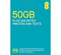 EE Pay As You Go SIM Card UK PREPAID PAYG £20 Bundle - 50GB + Unltd Texts & Mins