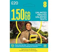 EE Pay As You Go SIM Card UK PREPAID PAYG with 150GB data, Unlimited minutes and text bundle for 30 days - worth £20