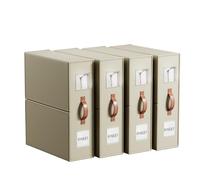 EE-RoomWorld 4 Pack Bed Sheet Storage Organizers- Premium Fabric Closet Organizer with Clear View Window, Space-Saving Foldable Design for Queen/King Size Bedsheets, Blankets & Duvet Covers