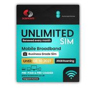 EE Unlimited Data SIM - Includes 25GB Europe Roaming - Uncapped 5G Speeds - Preloaded Monthly Until 8th October 2027 - Ideal for Routers & Travel