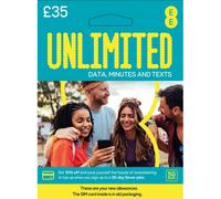 EE Unlimited Data Sim includes 35 pre-paid credit, Unlimited Data, Unlimited Minutes & Unlimited Texts