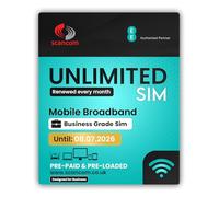 EE Unlimited Data SIM - Uncapped 5G Speeds - Preloaded EVERY MONTH Until 8th JULY 2026 - No Contract - Plug & Play for Business Broadband, Routers & Phones